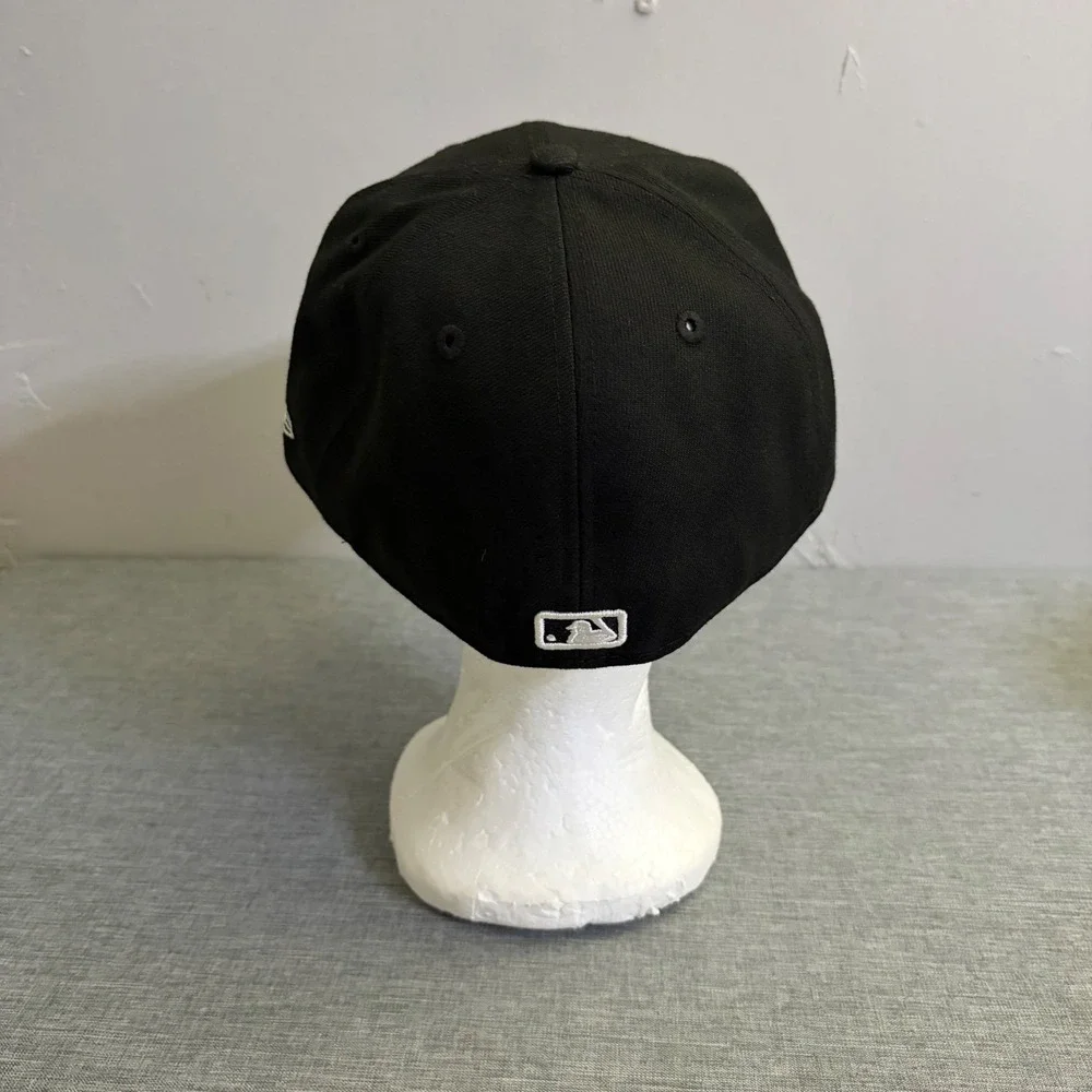 New Era Hat Mens 7‎ 3/8 Black 59FIFTY New York Yankees Fitted MLB Cap
